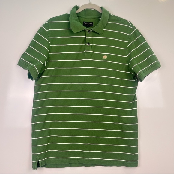Banana Republic Other - 2/$30 Banana Republic Elephant Green Striped Polo Shirt for Men